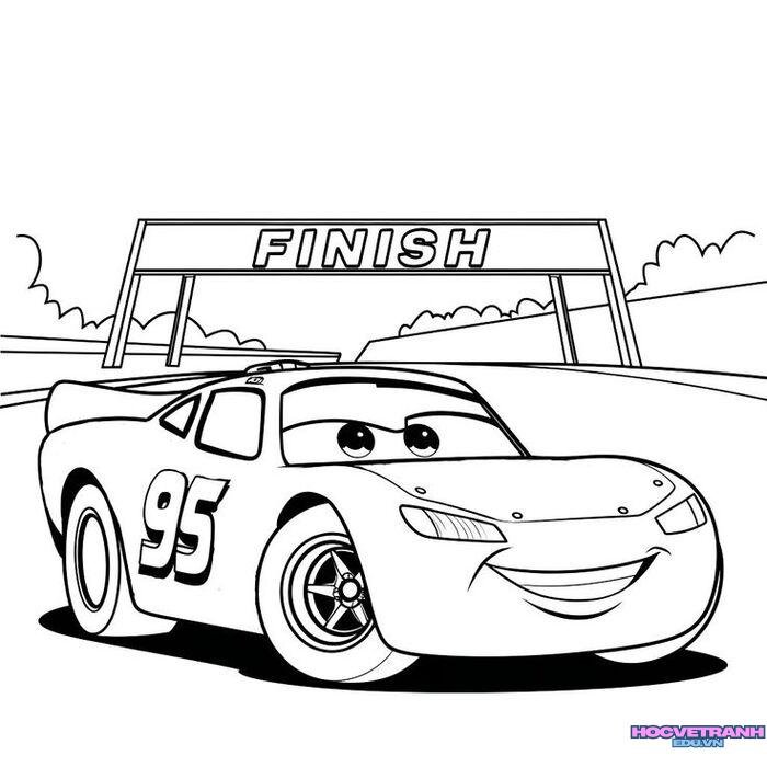 tranh tô màu xe ô tô đẹp full