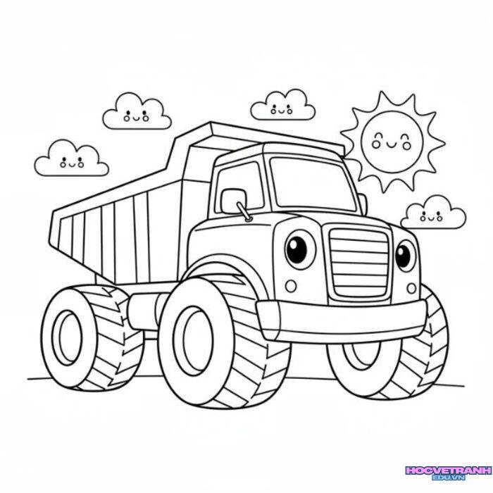 tranh tô màu xe ô tô đẹp