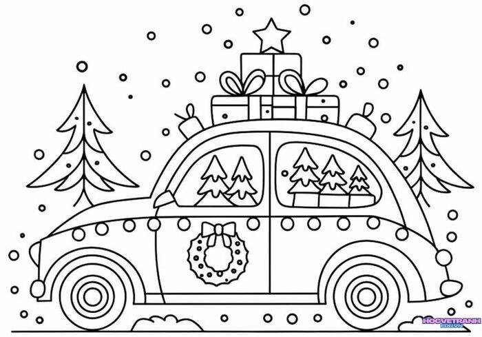 tranh tô màu xe ô tô hd full