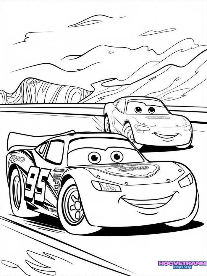 tranh tô màu xe ô tô hd