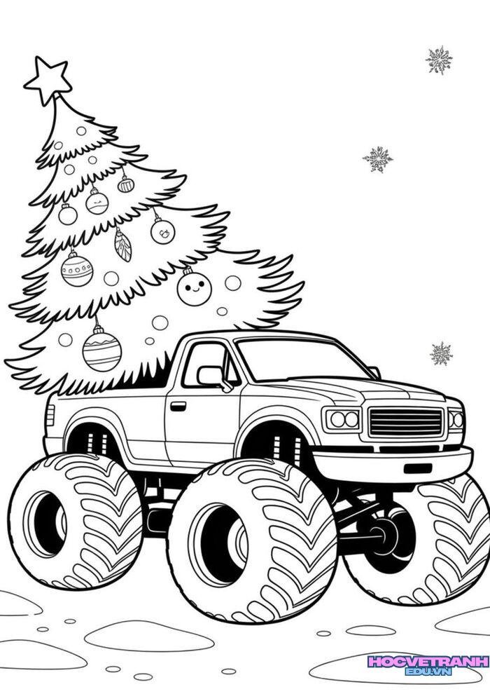 tranh tô màu xe ô tô