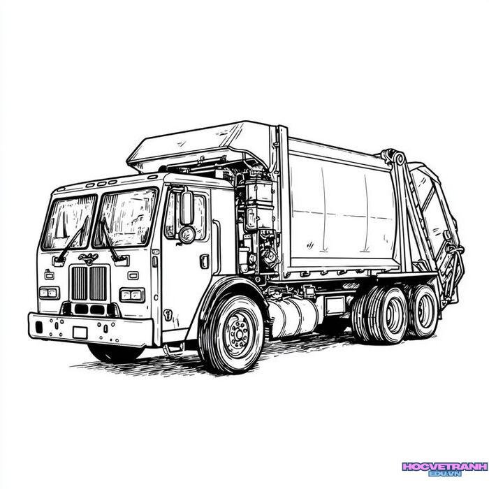 tranh tô màu xe tải 5d