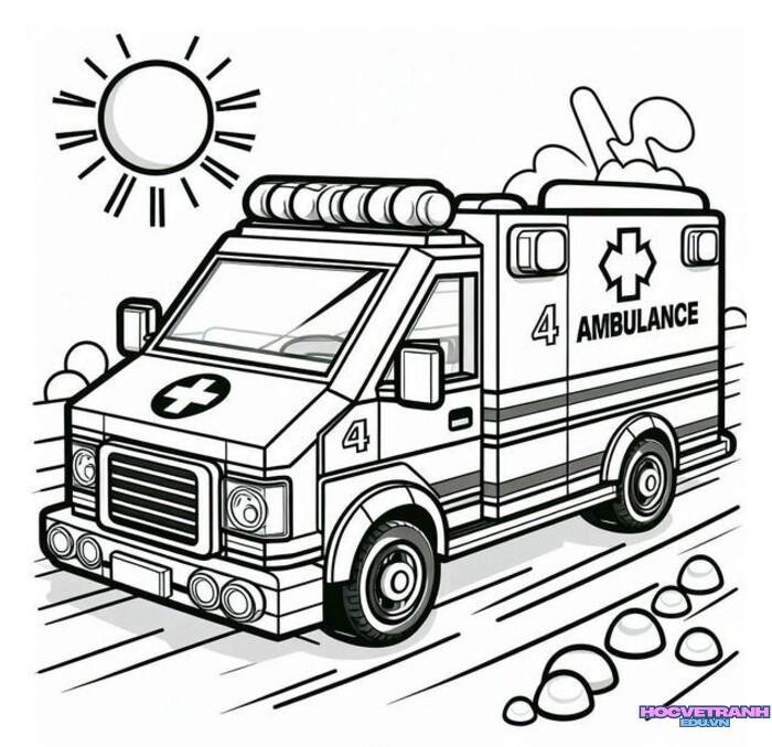tranh tô màu xe tải đẹp full hd