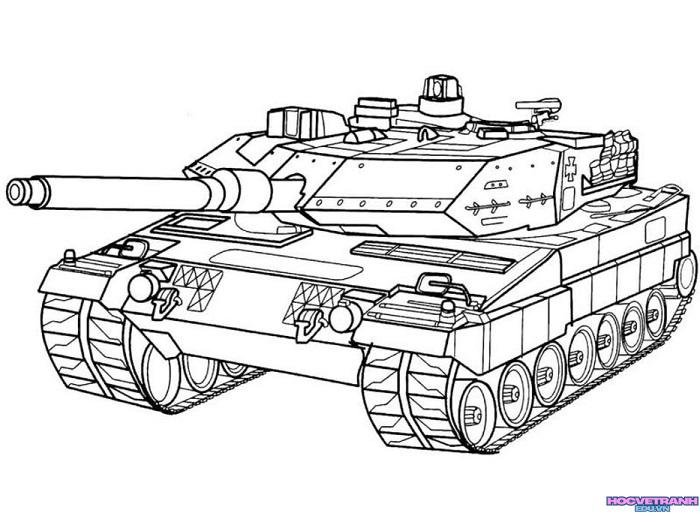 tranh tô màu xe tăng 3s full