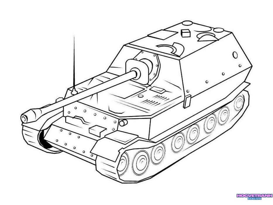 tranh tô màu xe tăng 4k full