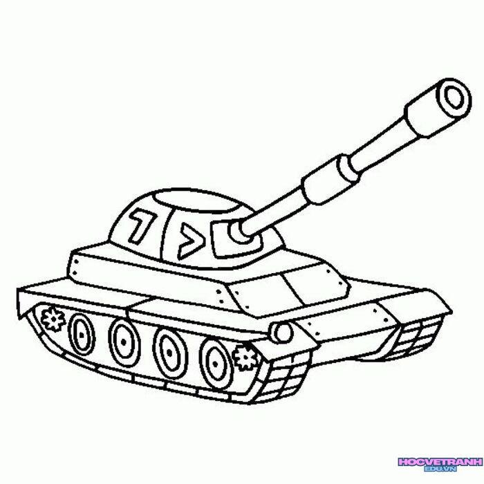 tranh tô màu xe tăng 4s full