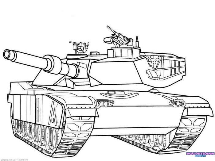tranh tô màu xe tăng 4s