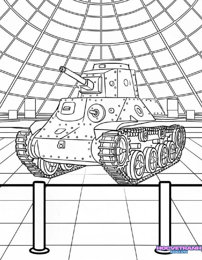 tranh tô màu xe tăng 5d