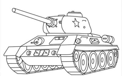 tranh tô màu xe tăng đẹp 3k