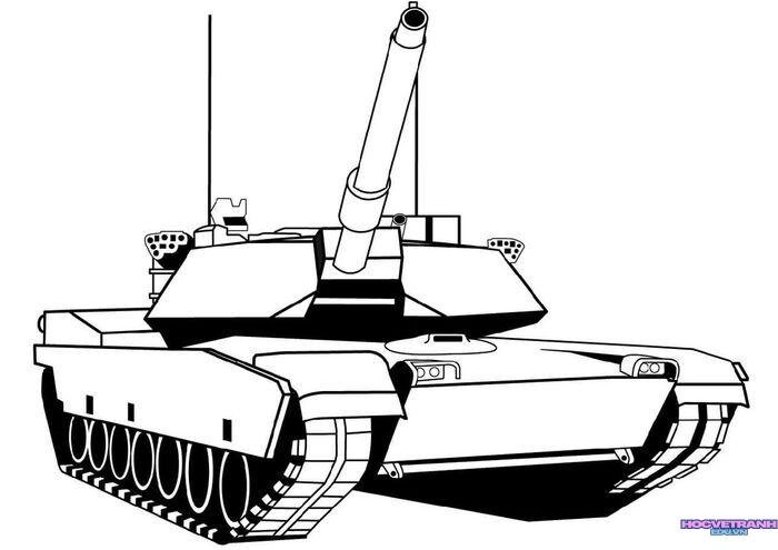 tranh tô màu xe tăng đẹp hd full
