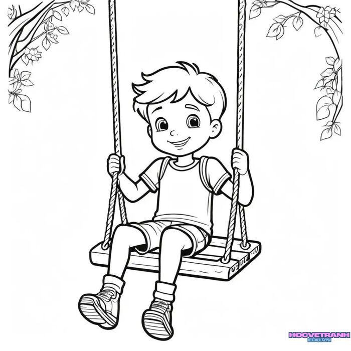 tranh tô màu xích đu 4d