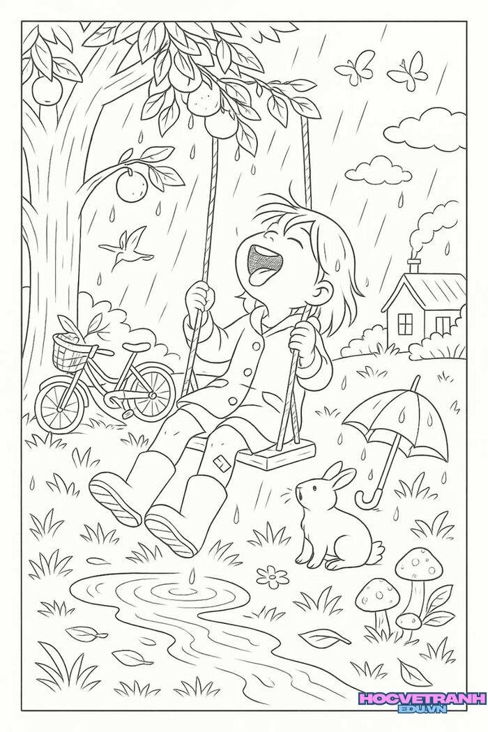 tranh tô màu xích đu 5k
