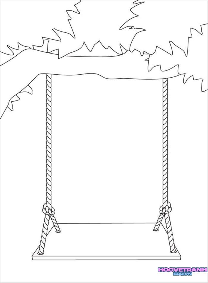 tranh tô màu xích đu đẹp 3k