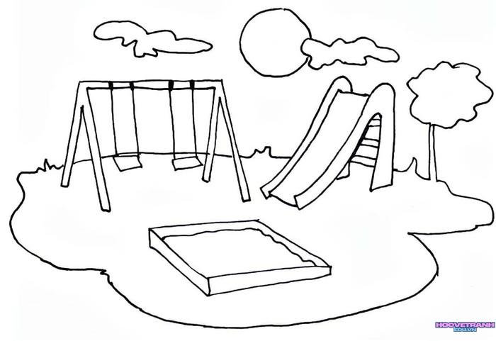 tranh tô màu xích đu đẹp 4k