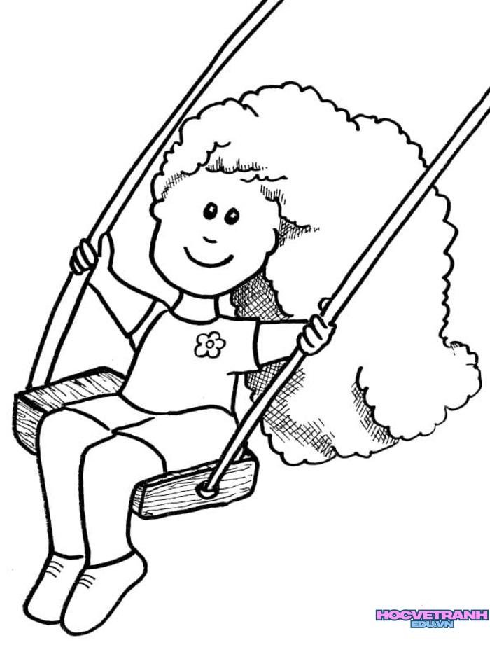 tranh tô màu xích đu đẹp full hd