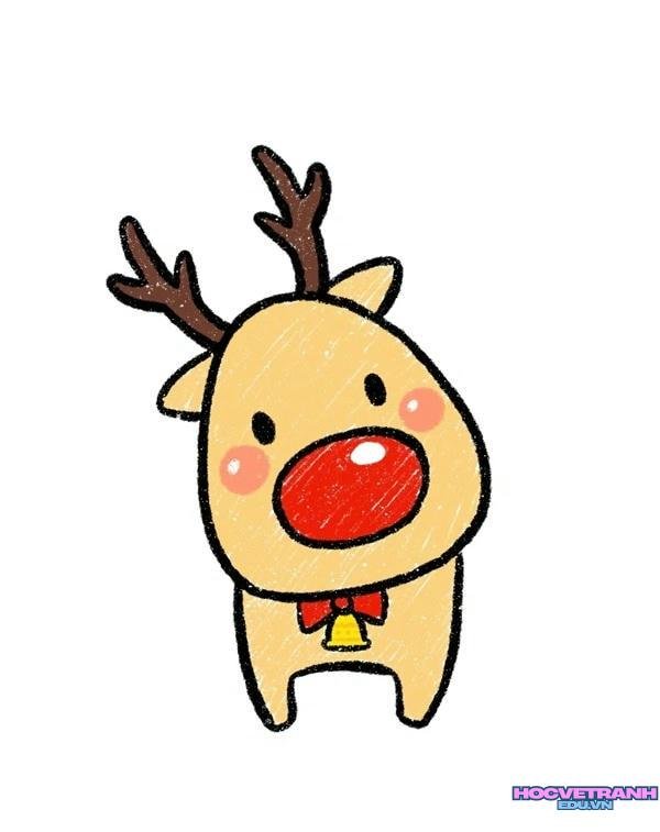 tranh tuần lộc mũi đỏ