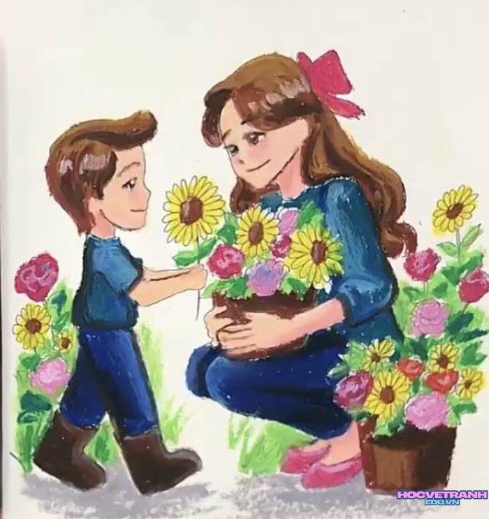 tranh vẽ 20 10 về niềm vui