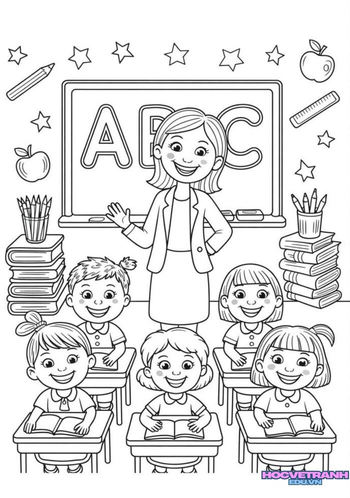 tranh vẽ 20 11 chưa tô màu 3s full