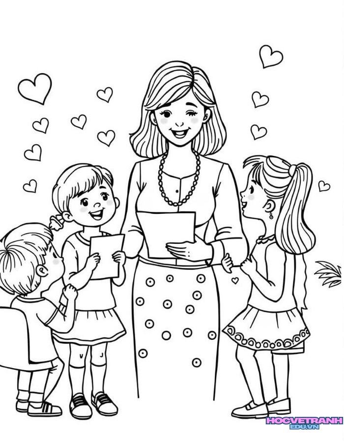 tranh vẽ 20 11 chưa tô màu 3s