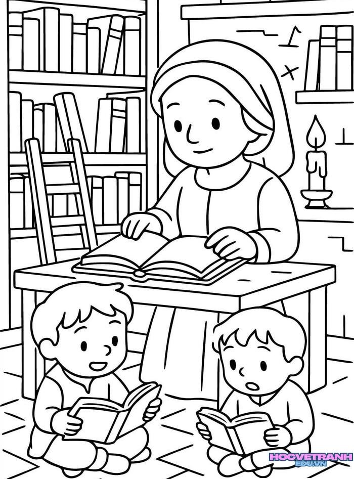 tranh vẽ 20 11 chưa tô màu