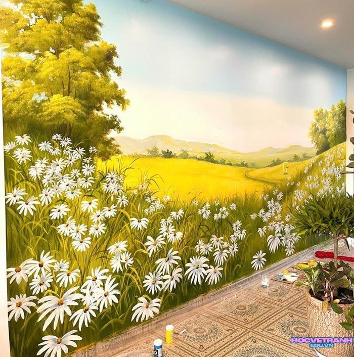 tranh vẽ 3d bằng sơn acrylic