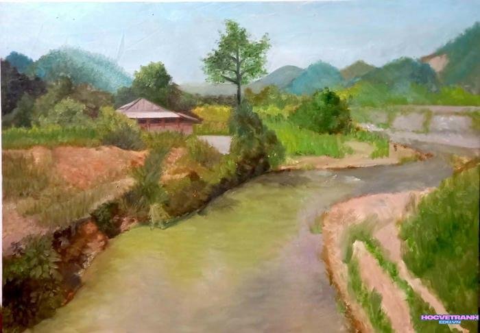 tranh vẽ acrylic với hiệu ứng 3d