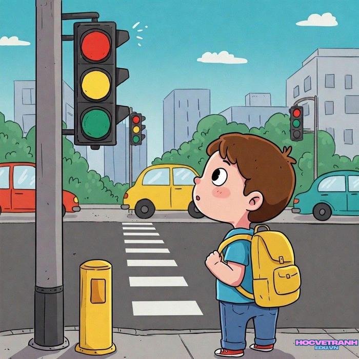 tranh vẽ an toàn giao thông dễ vẽ