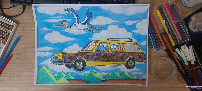 tranh vẽ an toàn giao thông đường bộ