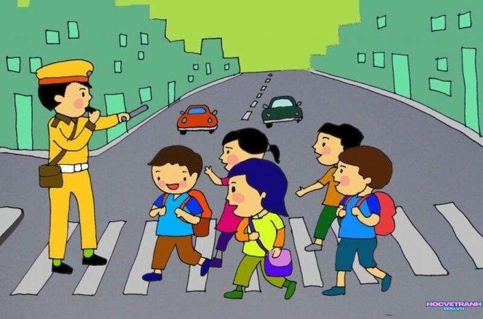 tranh vẽ an toàn giao thông sáng tạo