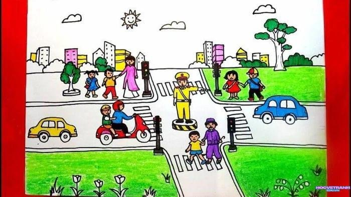 tranh vẽ an toàn giao thông và pháp luật
