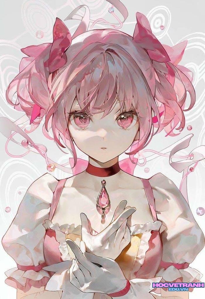 tranh vẽ anime dễ thương