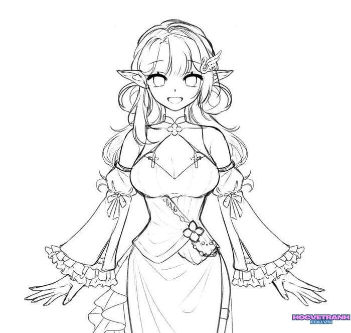 tranh vẽ anime với biểu cảm