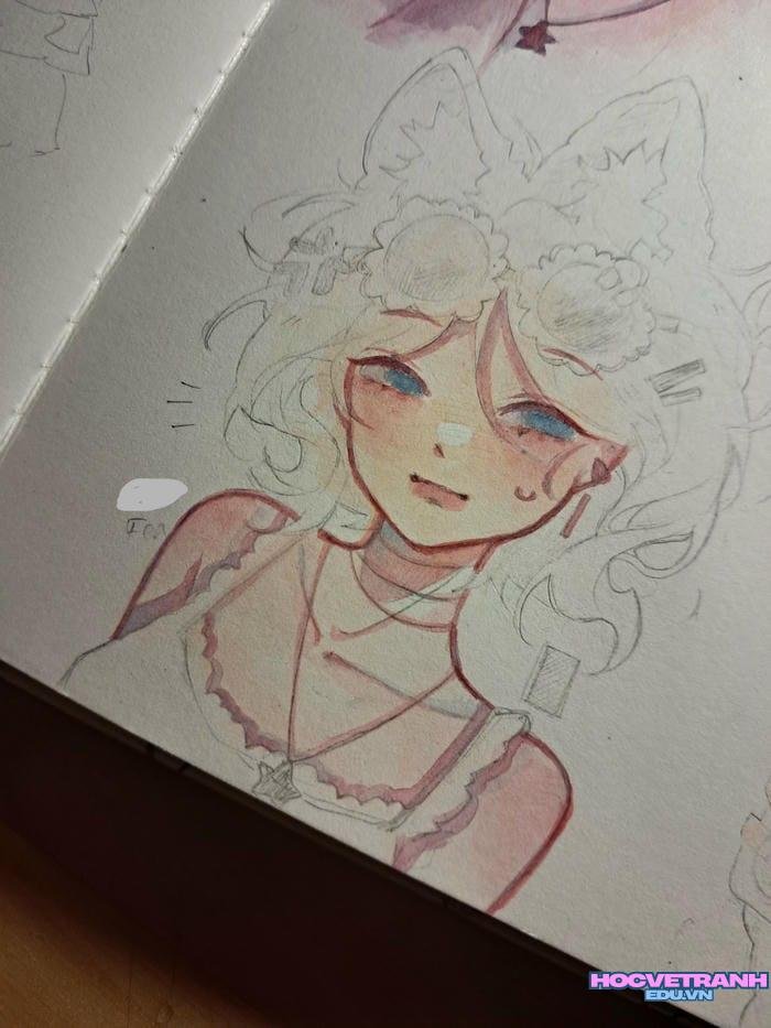 tranh vẽ anime với trang phục