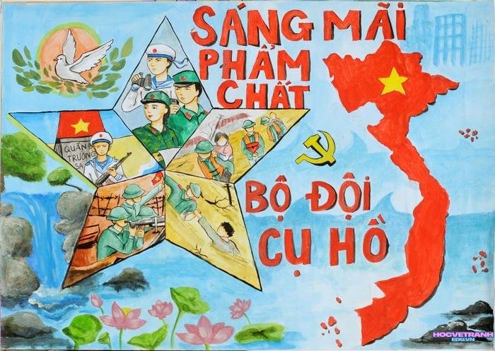 tranh vẽ bản đồ việt nam hình chữ s