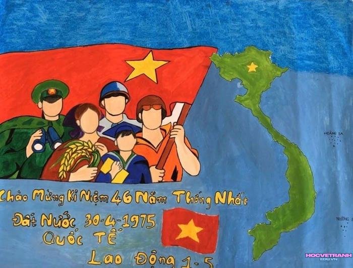 tranh vẽ bản đồ việt nam nghệ thuật