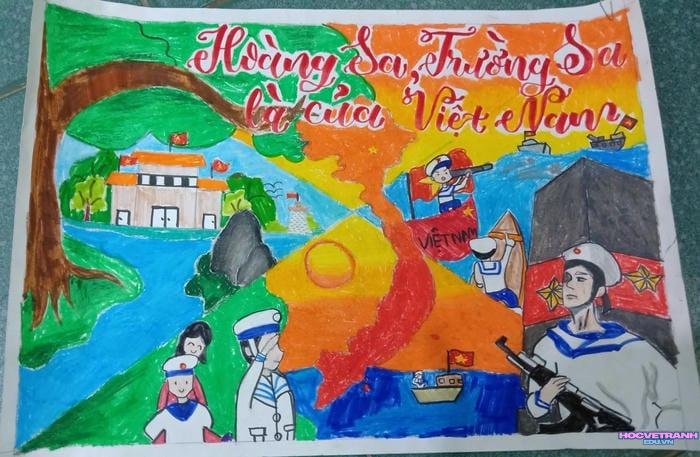 tranh vẽ bản đồ việt nam và dân tộc