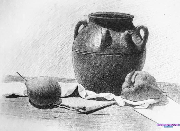 tranh vẽ bằng bút chì đơn sắc