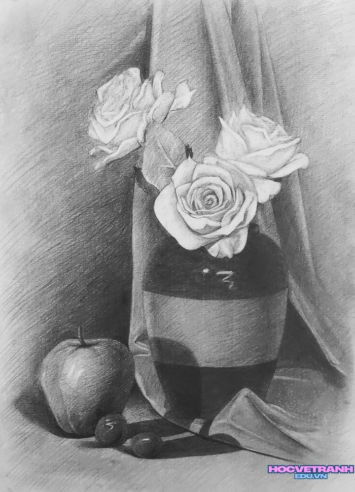 tranh vẽ bằng bút chì phong cách