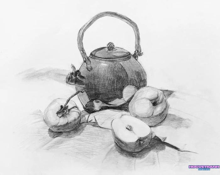 tranh vẽ bằng bút chì trừu tượng