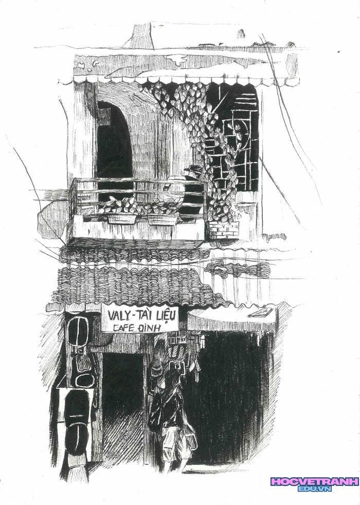 tranh vẽ bằng bút chì với ánh sáng