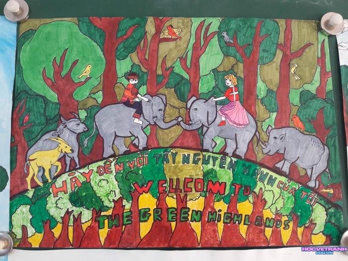 tranh vẽ bảo vệ động vật hoang dã toàn cầu