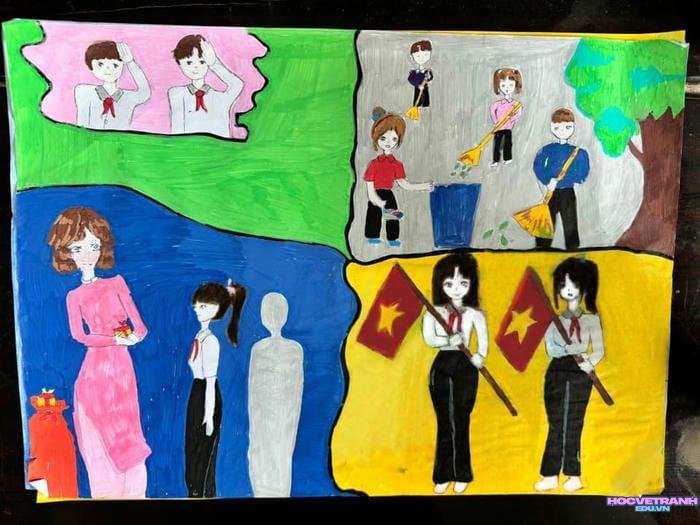 tranh vẽ bảo vệ hòa bình và hành động