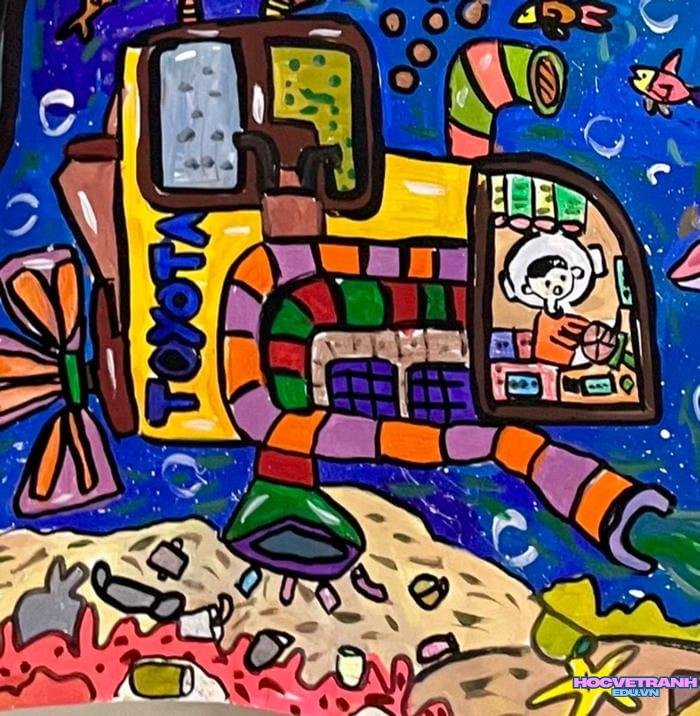 tranh vẽ bảo vệ môi trường chi tiết