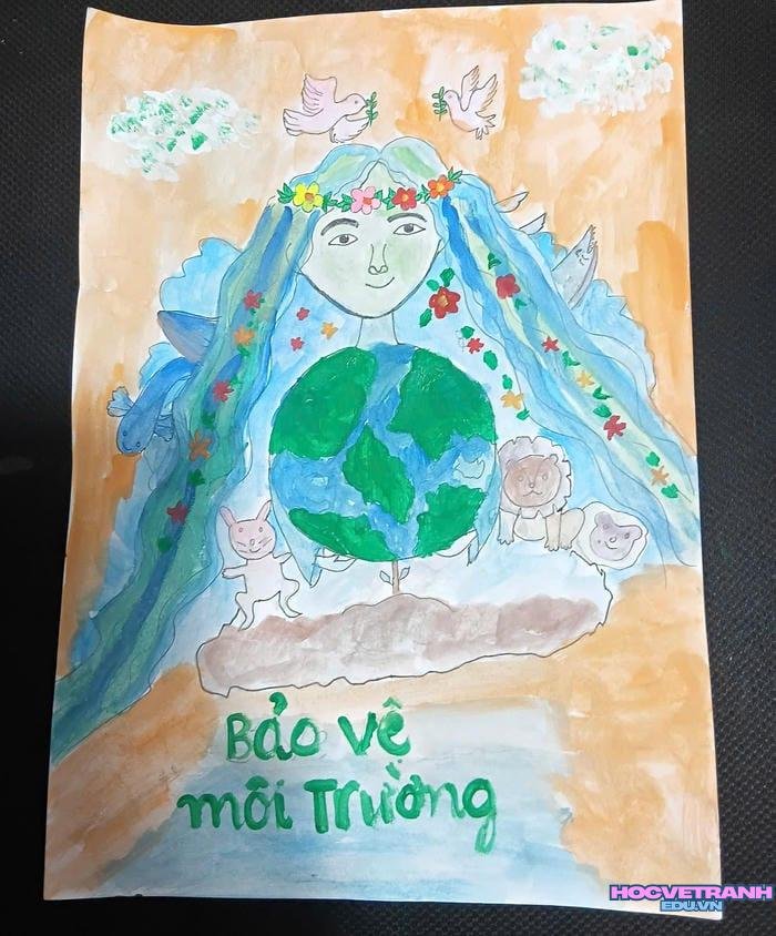 tranh vẽ bảo vệ môi trường rừng