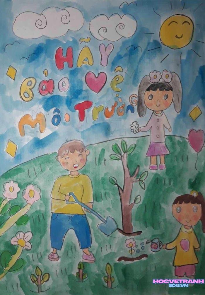tranh vẽ bảo vệ môi trường sáng tạo