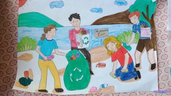 tranh vẽ bảo vệ môi trường với con người