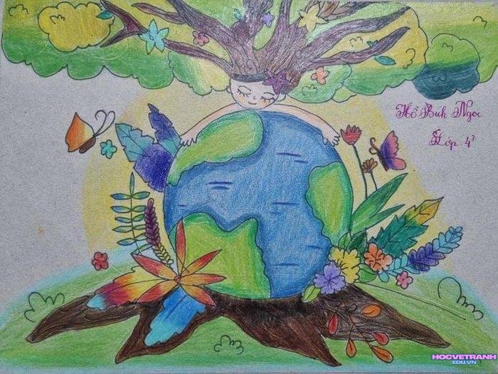 tranh vẽ bảo vệ trái đất và sự sống