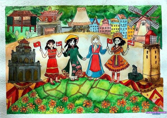 tranh vẽ bìa chuyện cổ tích kiểu manga