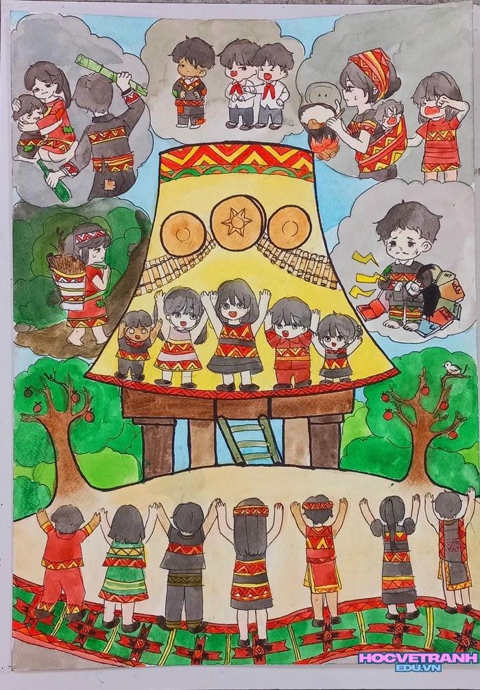 tranh vẽ bìa sách sáng tạo