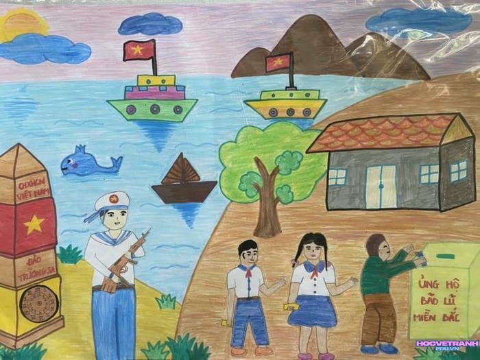 tranh vẽ biển đảo nghệ thuật